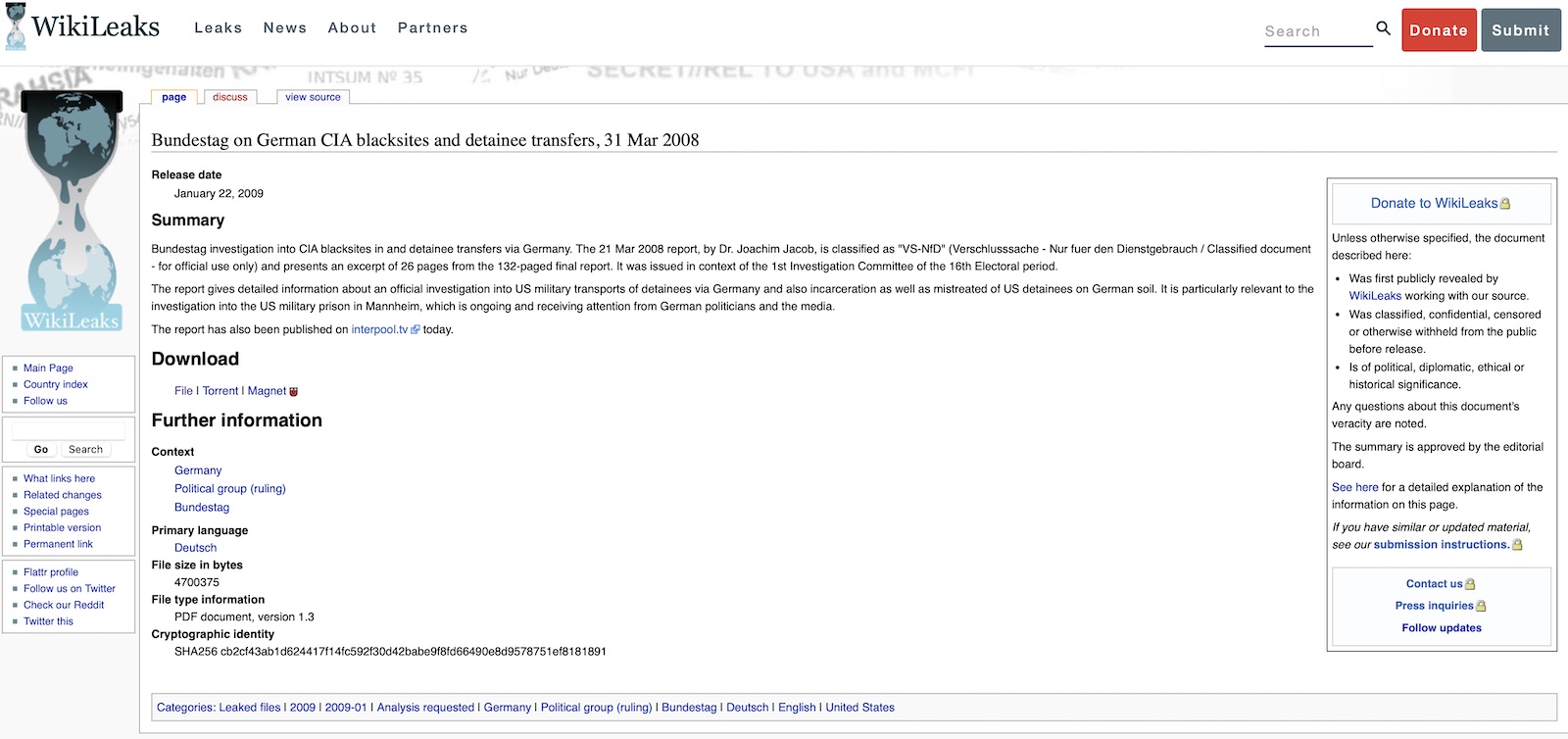 wikileaks interpooltv document